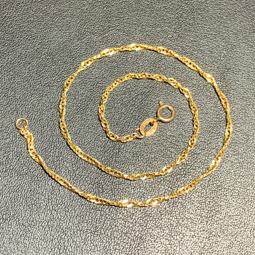 10k Gold Twisted Curb Chain Bracelet